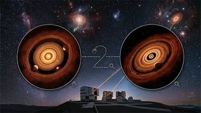 Астрономы обнаружили уникальную молодую звездную систему WISPIT 2, где активно формируются планеты